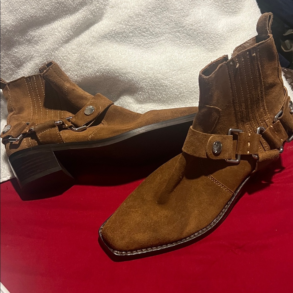 DKNY Brown Leather Ankle Boots